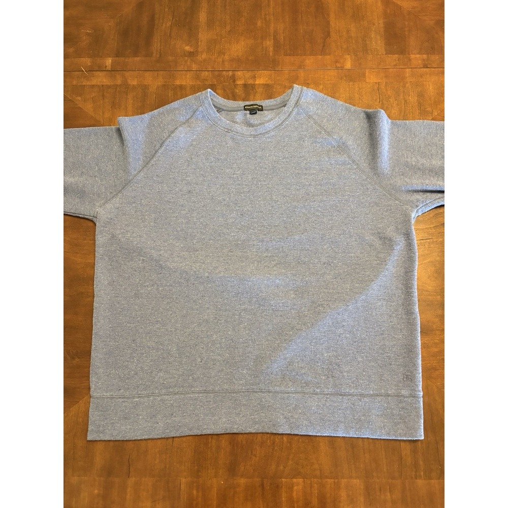 Banana Republic Pullover Sweater Men XL Blue Crew Neck Raglan Cotton Blend